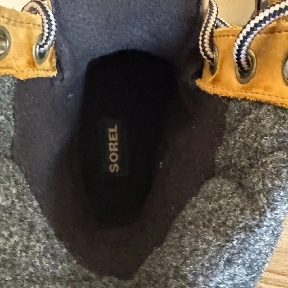 SOREL Slimpack II Waterproof Tan Leather Upper Black Rubber Duck Boot‎ Size 7